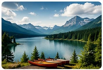 Paysage de lac et de montagnes suggéré par le copilote de voyage Sebavia